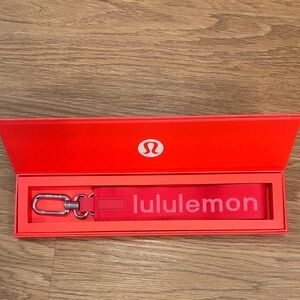 Lululemon Athletica Red Membership Box Pinnacle gift never lost Keychain